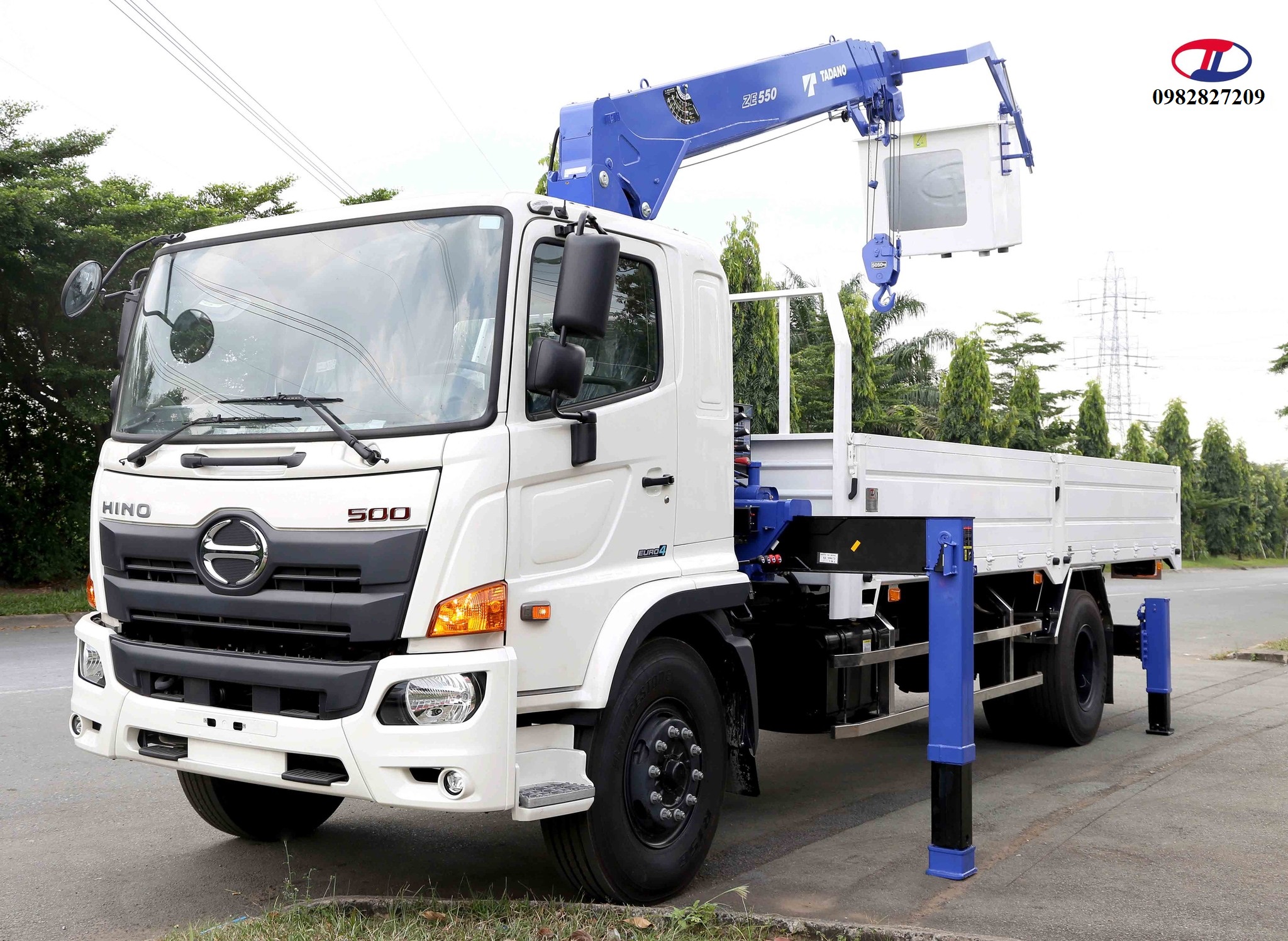 xe tải hino gac cẩu tanado