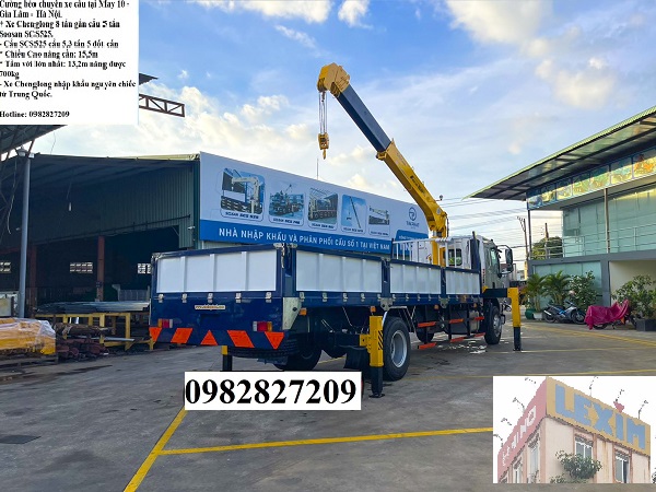 chenglong gắn cẩu soosan 5 tấn