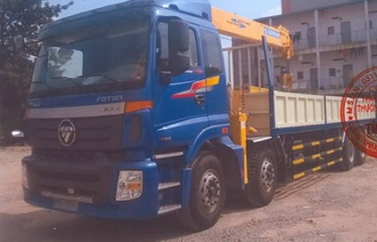 Xe tải thaco auman C300B gắn cẩu Soosan 7 tấn